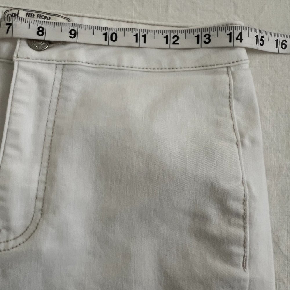Free People Women's Jeans White Wide Leg Size 28 White Denim - Picture 5 of 8